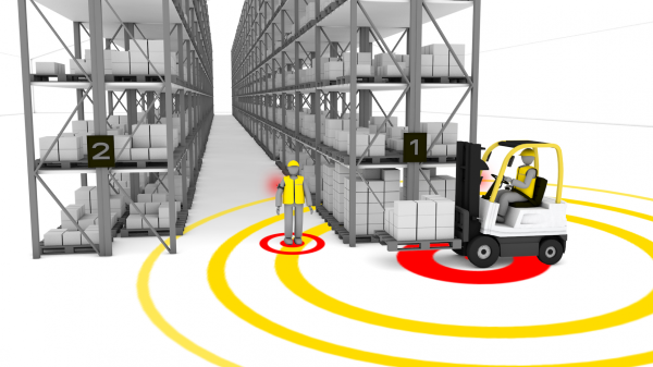 An image of an advanced warning system for forklifts.