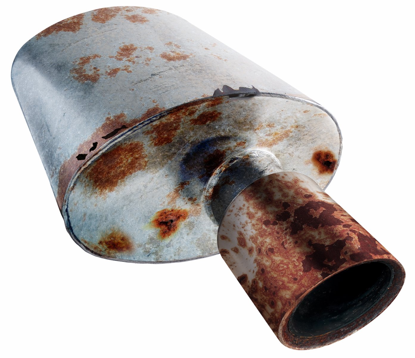 A old and rusty TCM forklift muffler