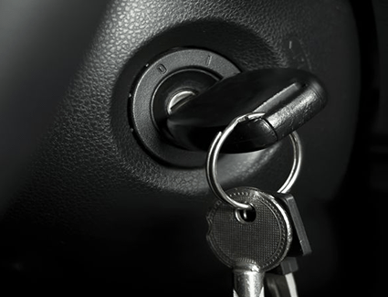 A Toyota forklift Ignition key