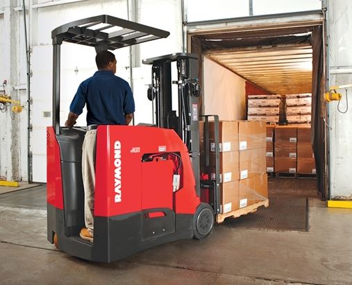 Stand-up forklifts can move goods around narrow aisles