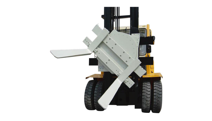 Forklift with a rotator