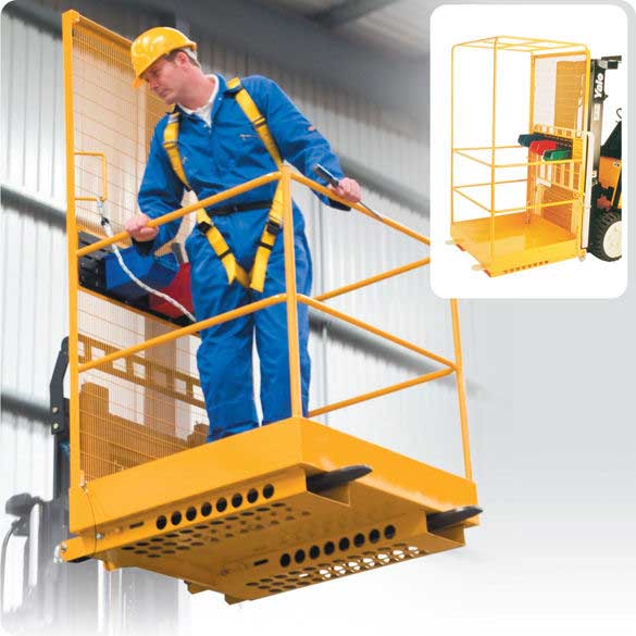 Forklift safety platform